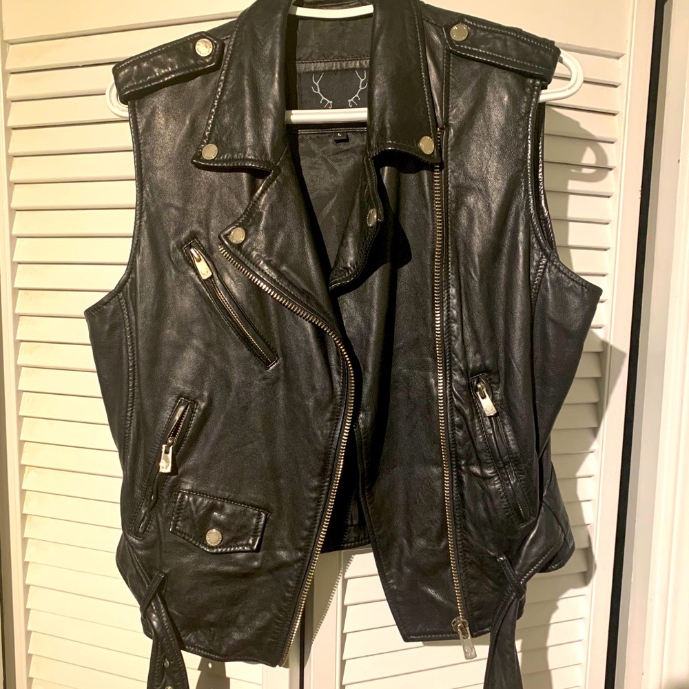 Bod & Christensen Leather Motorcycle Vest